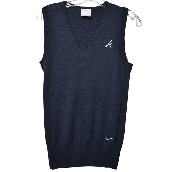 Nike Other - Nike Golf Atlanta Braves‎ Vest Merino Wool Blend Sleeveless Sweater Small
